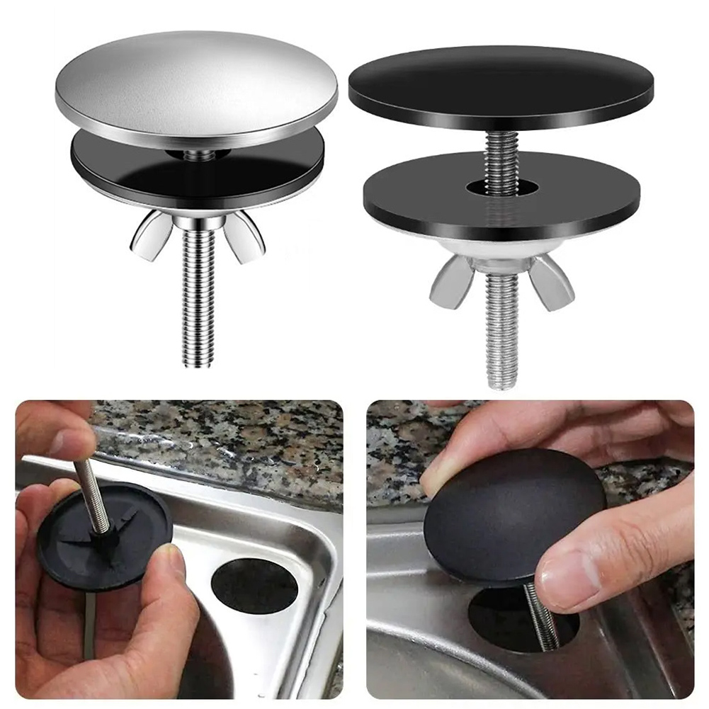 Basin Mixer Tap - Stainless Steel Metal Sink Hole Cover
