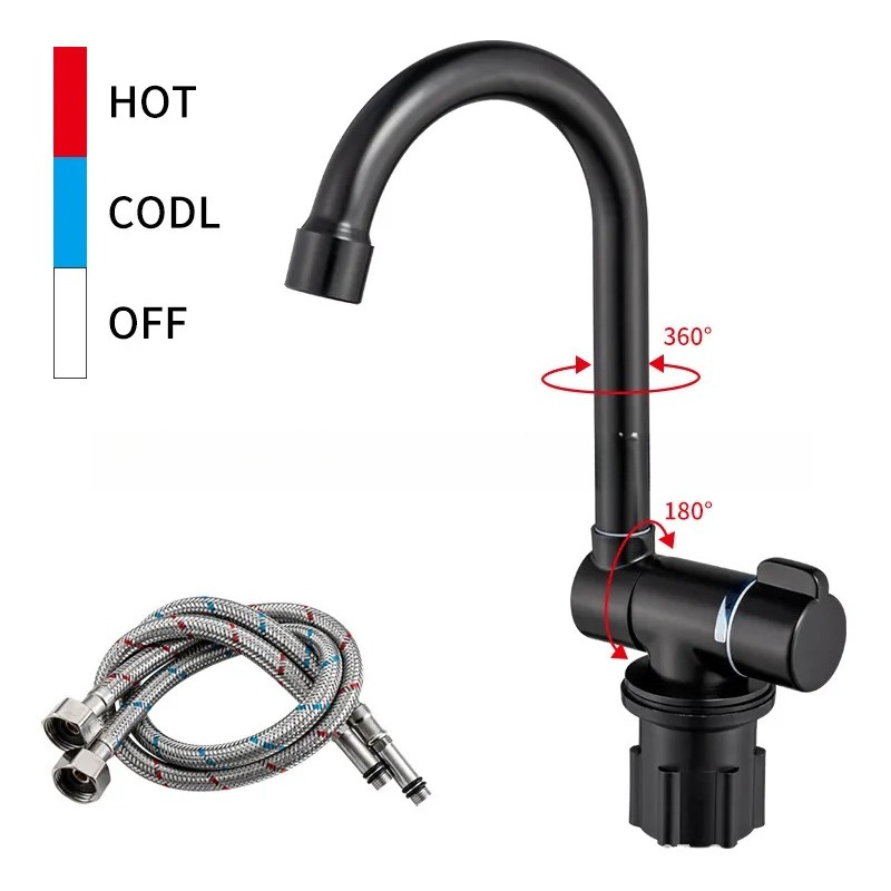 Black Foldable RV Faucet for C - Basin Mixer Tap 评论和价格