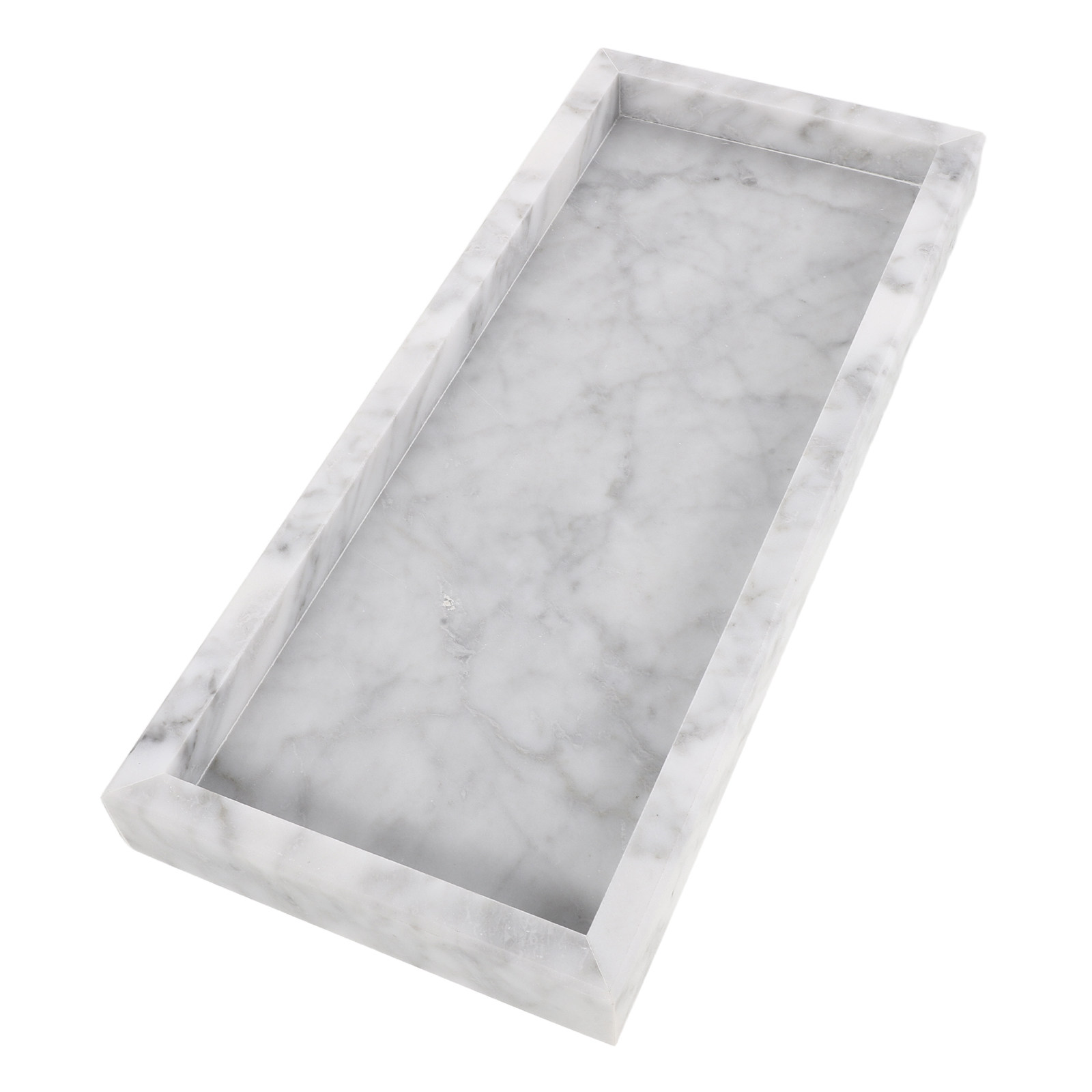 Marble Tray Rectangle for Bath - Home Bathroom Organizer 评论和价格