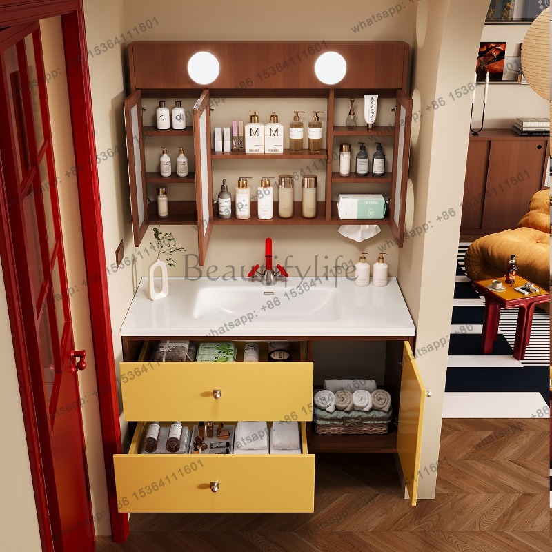 LJY Sink Wall Bathroom Cabinet - Home Bathroom Vanity Combo 评论和价格