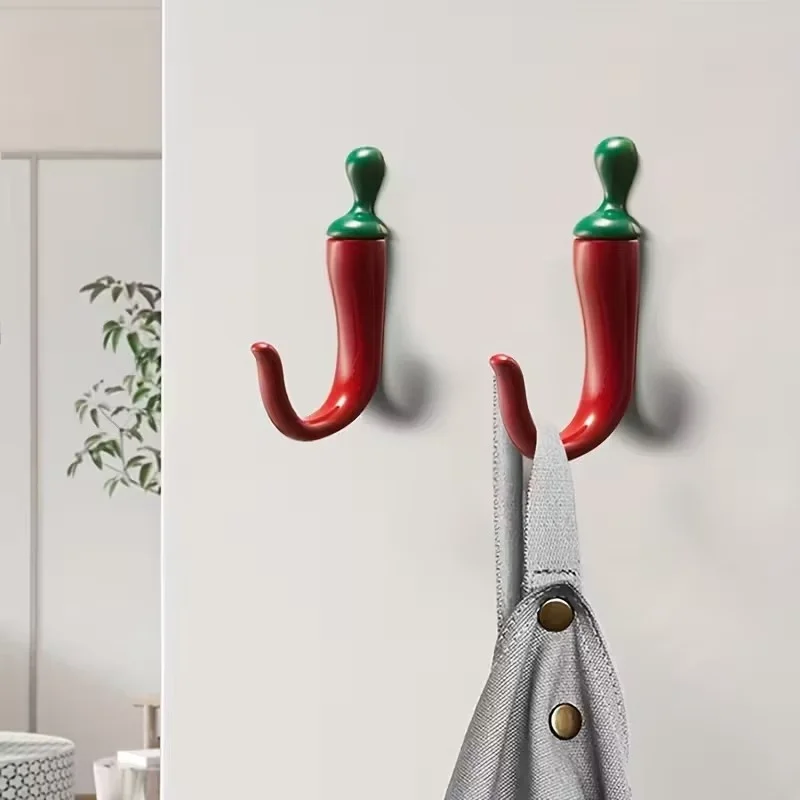 10PC Pepper Shaped Wall Hooks  - Home Bathroom Organizer 评论和价格