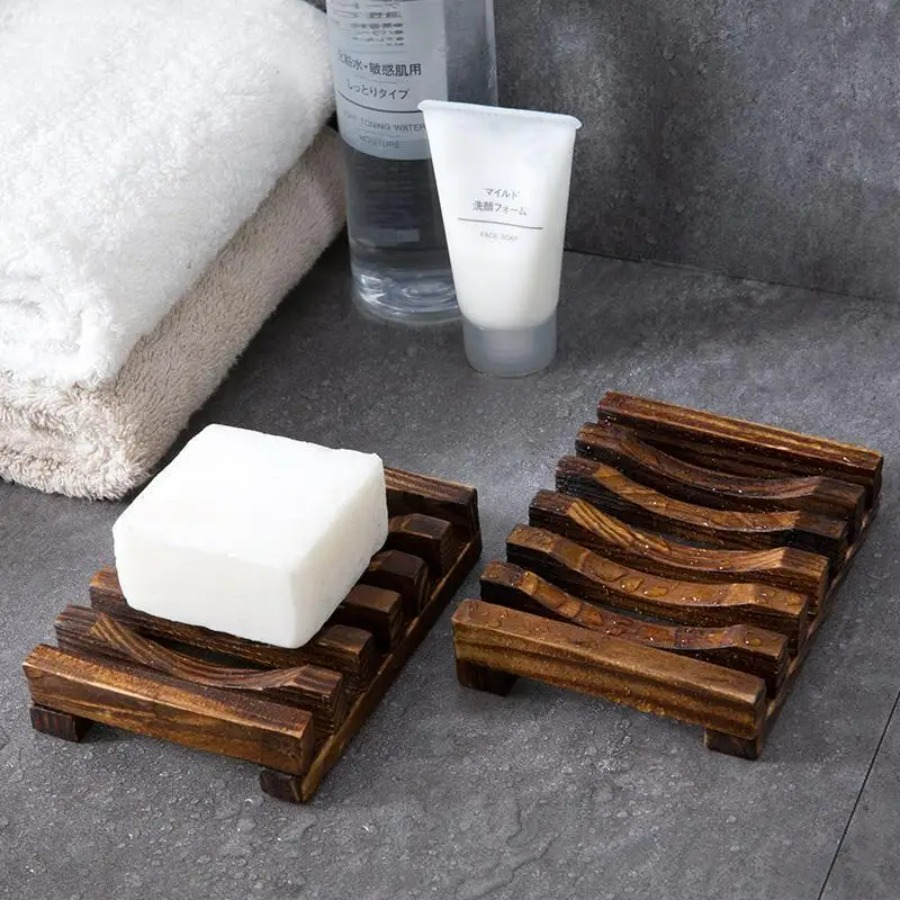 Natural Bamboo Soap Holder, Wo - Home Essentials Bathroom Storage 评论和价格