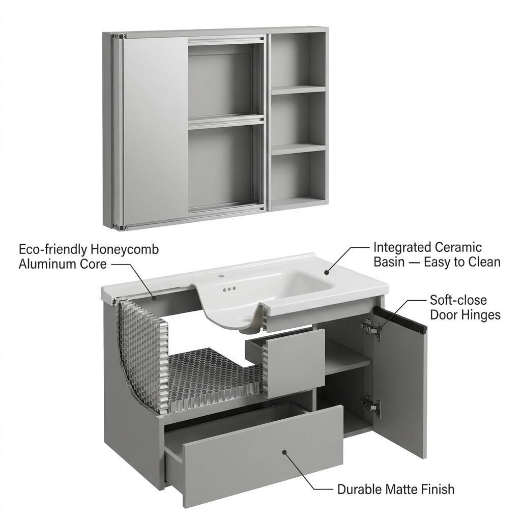 Bathroom CabinetModern Eco-Fri - Home Bathroom Vanity Combo 评论和价格